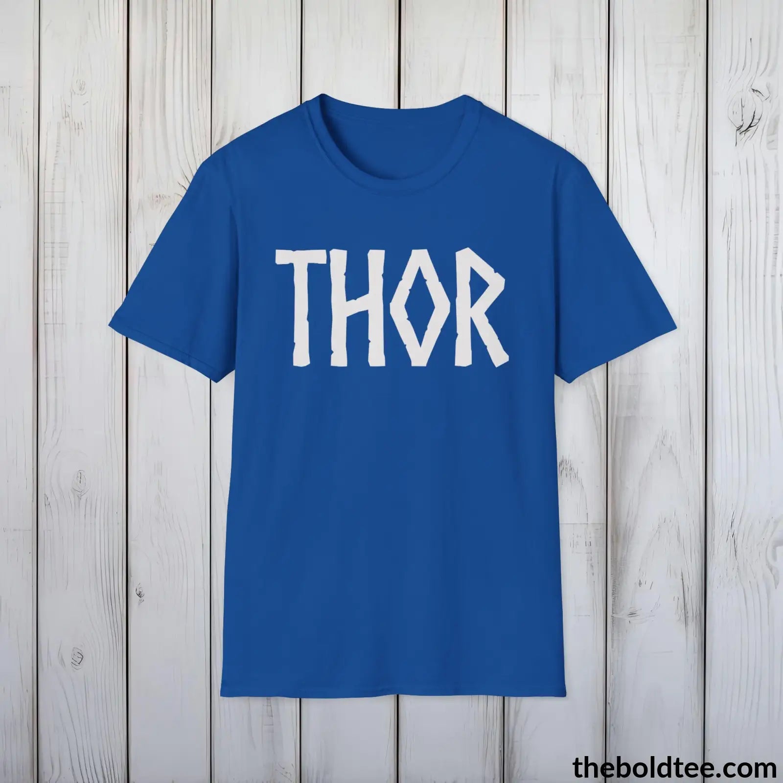 T-Shirt Royal / S THOR Tee - Bold Viking Mythology Cotton T-Shirt - 9 Epic Dark Colors Available