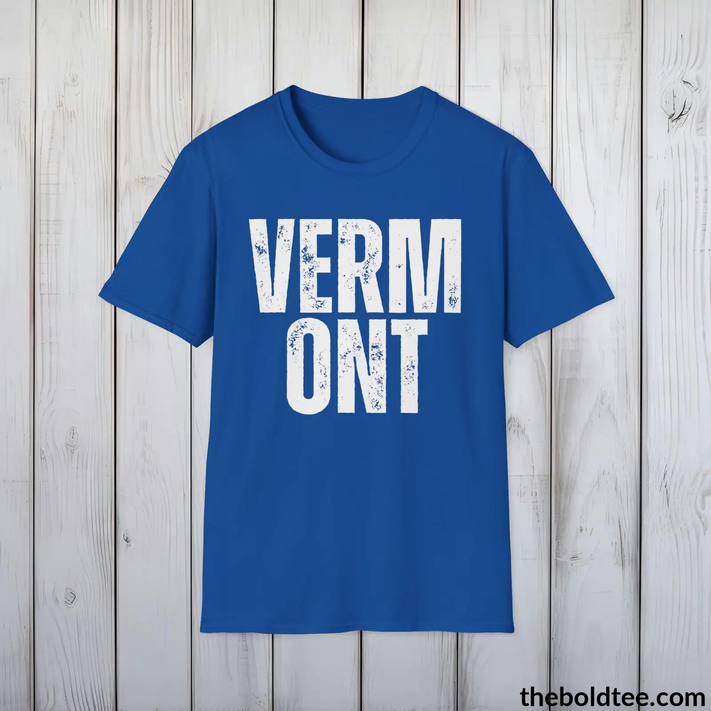 T-Shirt Royal / S VERMONT Tee - Casual, Sustainable & Soft Cotton Crewneck Unisex T-Shirt - 9 Bold Colors