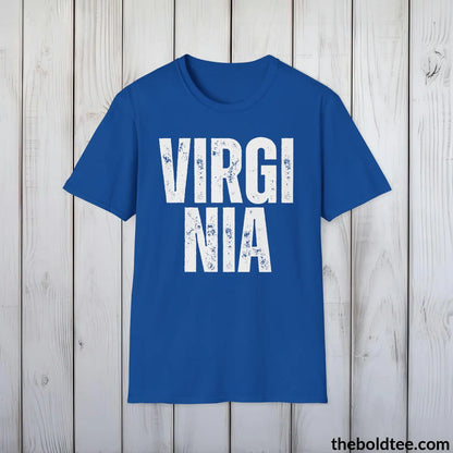 T-Shirt Royal / S VIRGINIA - Casual, Sustainable & Soft Cotton Crewneck Unisex T-Shirt - 9 Bold Colors