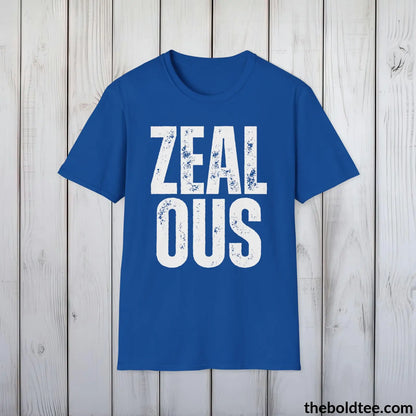 T-Shirt Royal / S ZEALOUS Tee - Casual, Sustainable & Soft Cotton Crewneck Unisex T-Shirt - 9 Bold Colors