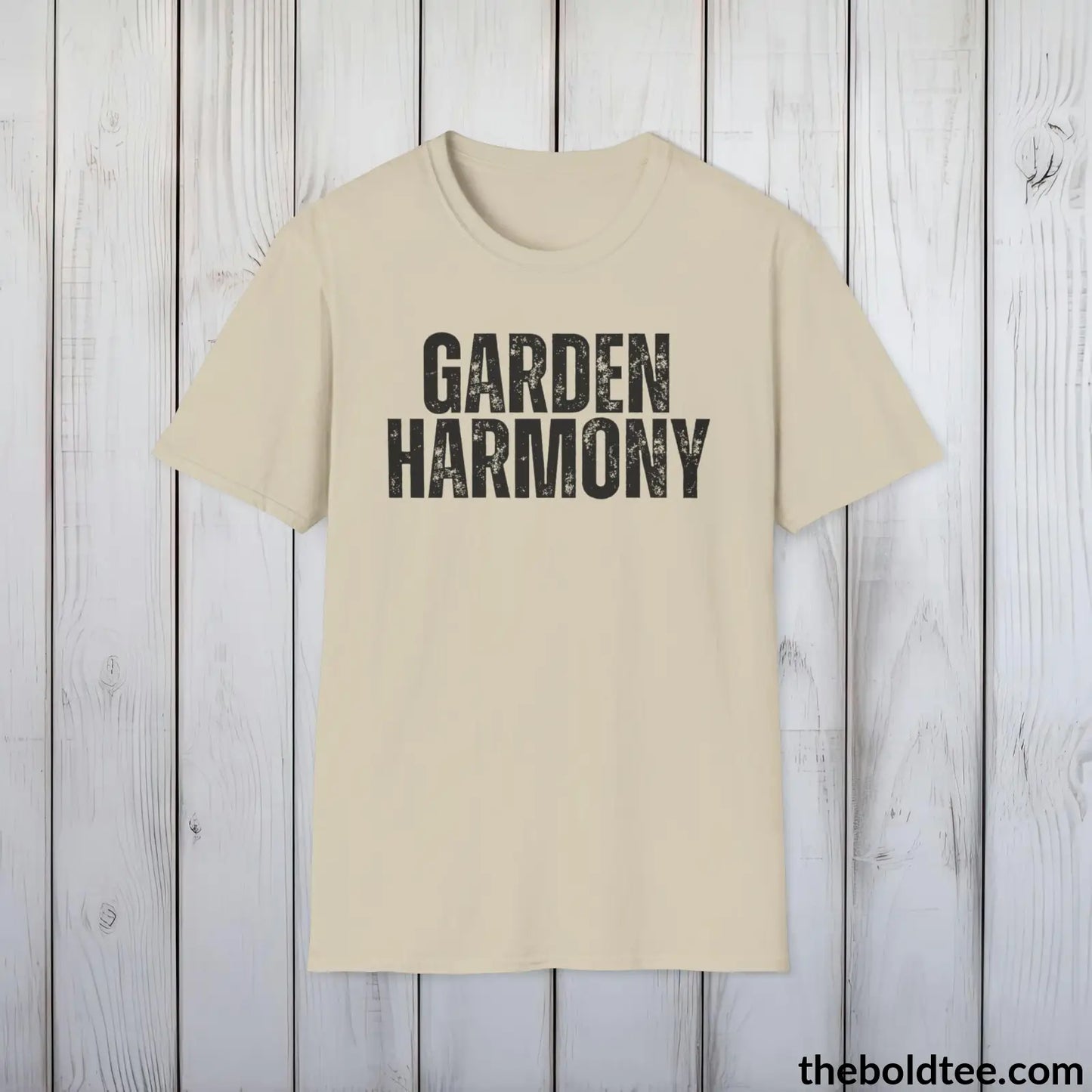 T-Shirt Sand / S GARDEN HARMONY Gardening Tee - Soft & Strong Cotton Crewneck Unisex T-Shirt - 8 Trendy Colors