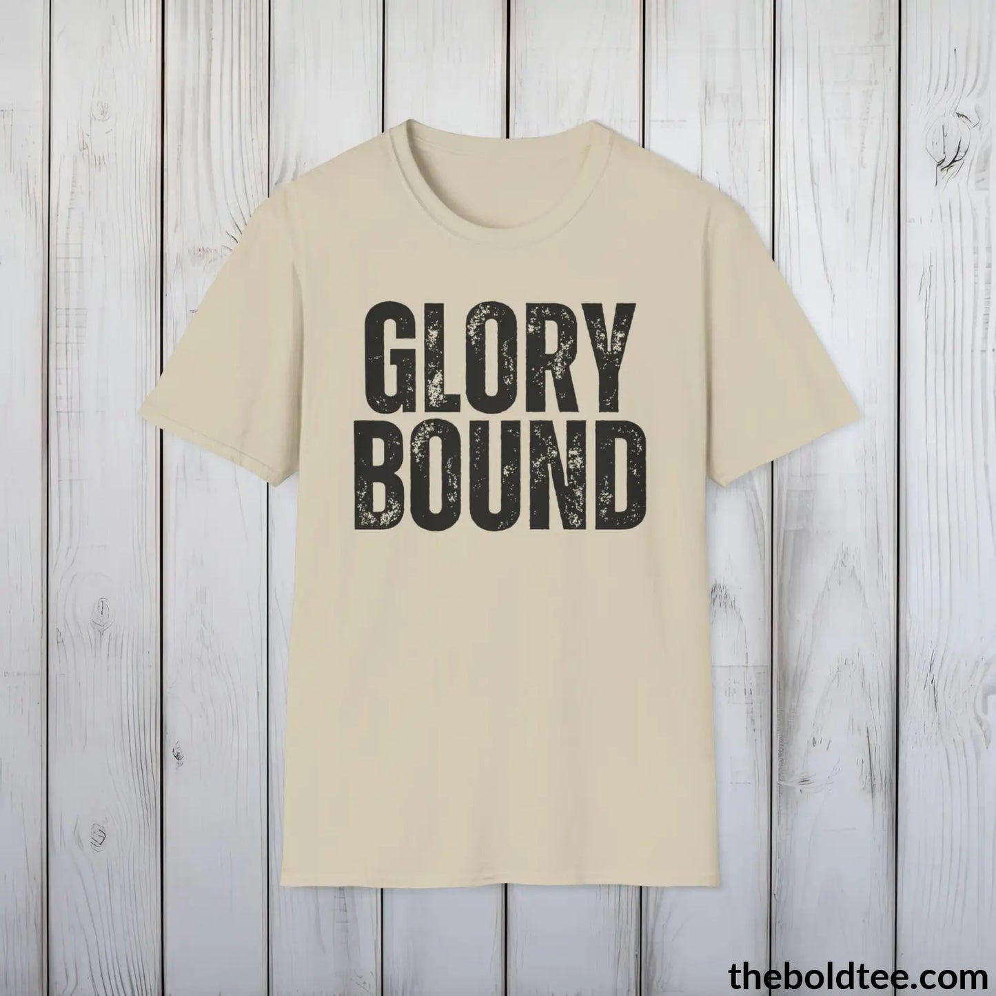 T-Shirt Sand / S GLORY BOUND Military Tee - Strong & Versatile Cotton Crewneck T-Shirt - 9 Bold Colors