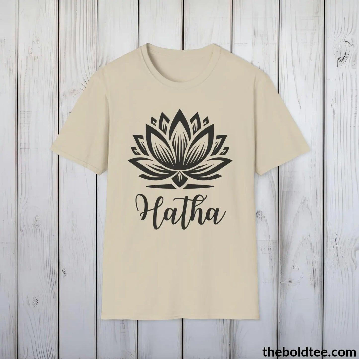 T-Shirt Sand / S Hatha Yoga Tee - Sustainable & Soft Cotton Crewneck Unisex T-Shirt - 9 Bold Colors