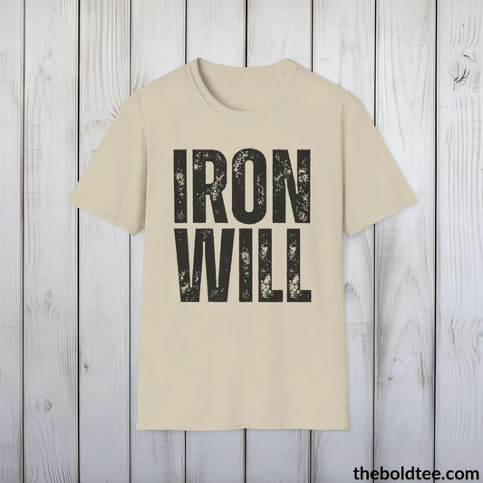 T-Shirt Sand / S IRON WILL Military Tee - Strong & Versatile Cotton Crewneck T-Shirt - 9 Bold Colors