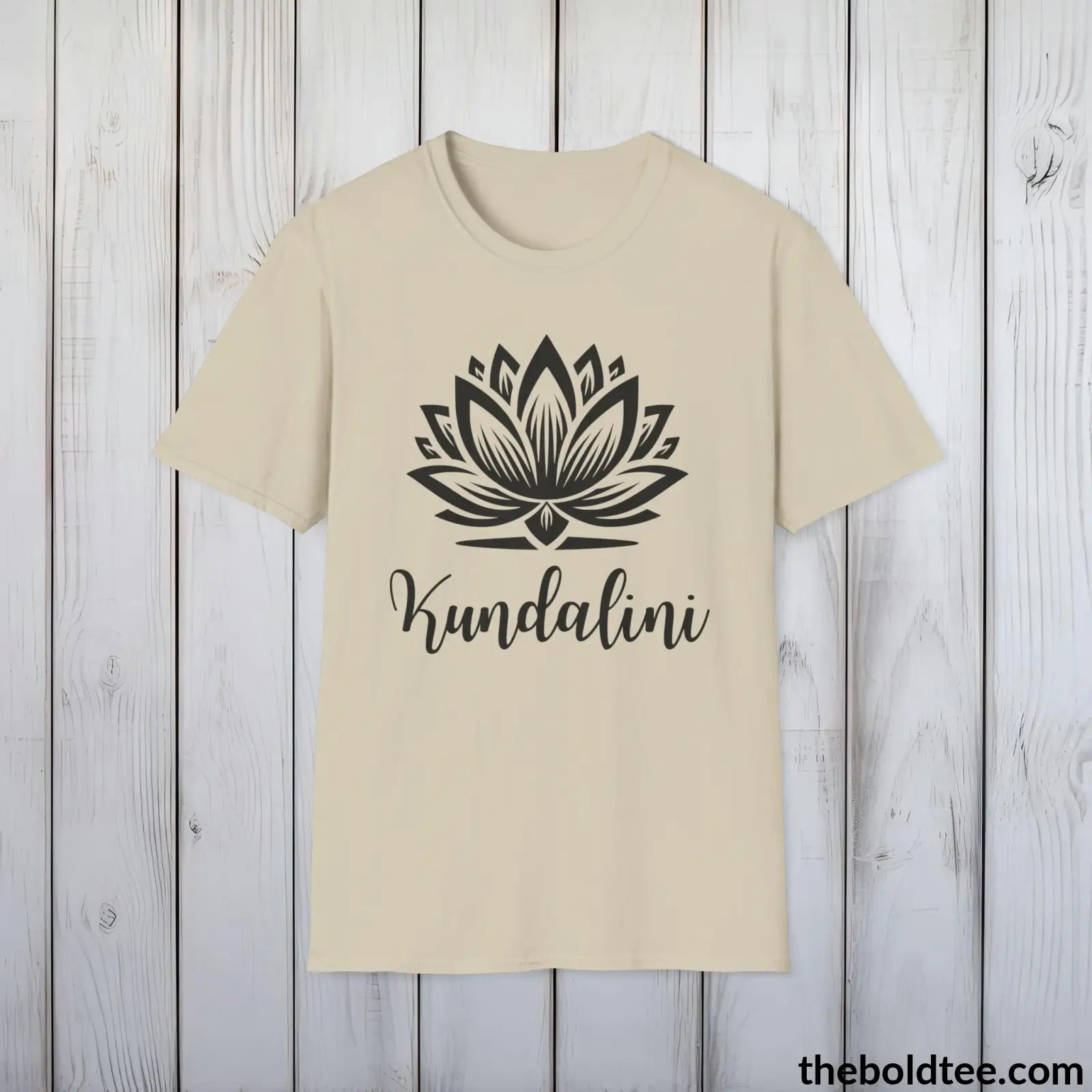 T-Shirt Sand / S Kundalini Yoga Tee - Sustainable & Soft Cotton Crewneck Unisex T-Shirt - 9 Bold Colors