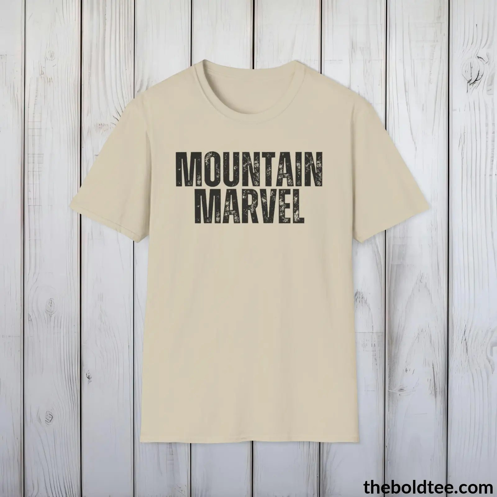 T-Shirt Sand / S MOUNTAIN MARVEL Hiking Tee - Sustainable & Soft Cotton Crewneck Unisex T-Shirt - 8 Trendy Colors