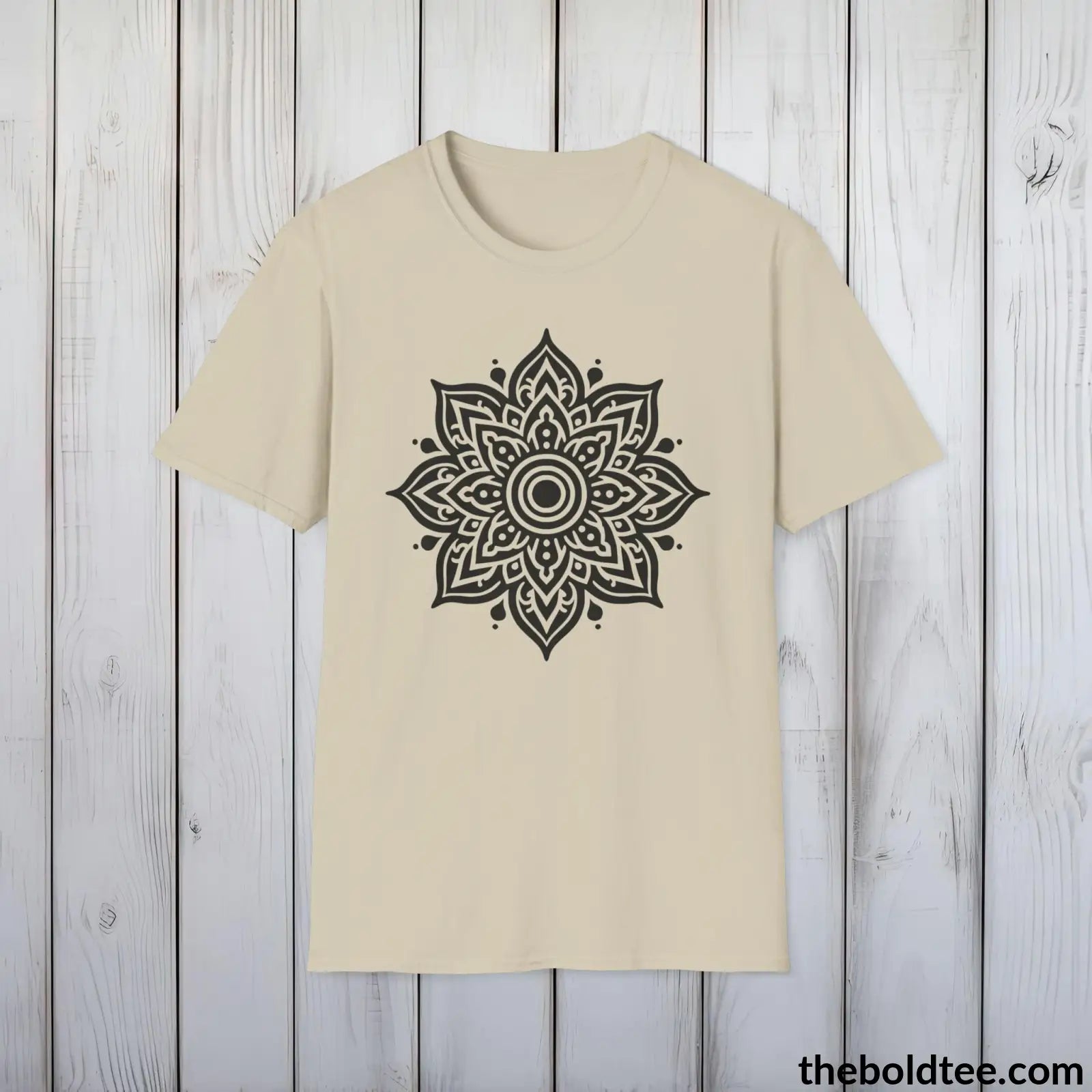 T-Shirt Sand / S Peaceful Yoga Tee - Sustainable & Soft Cotton Crewneck Unisex T-Shirt - 8 Serene Colors