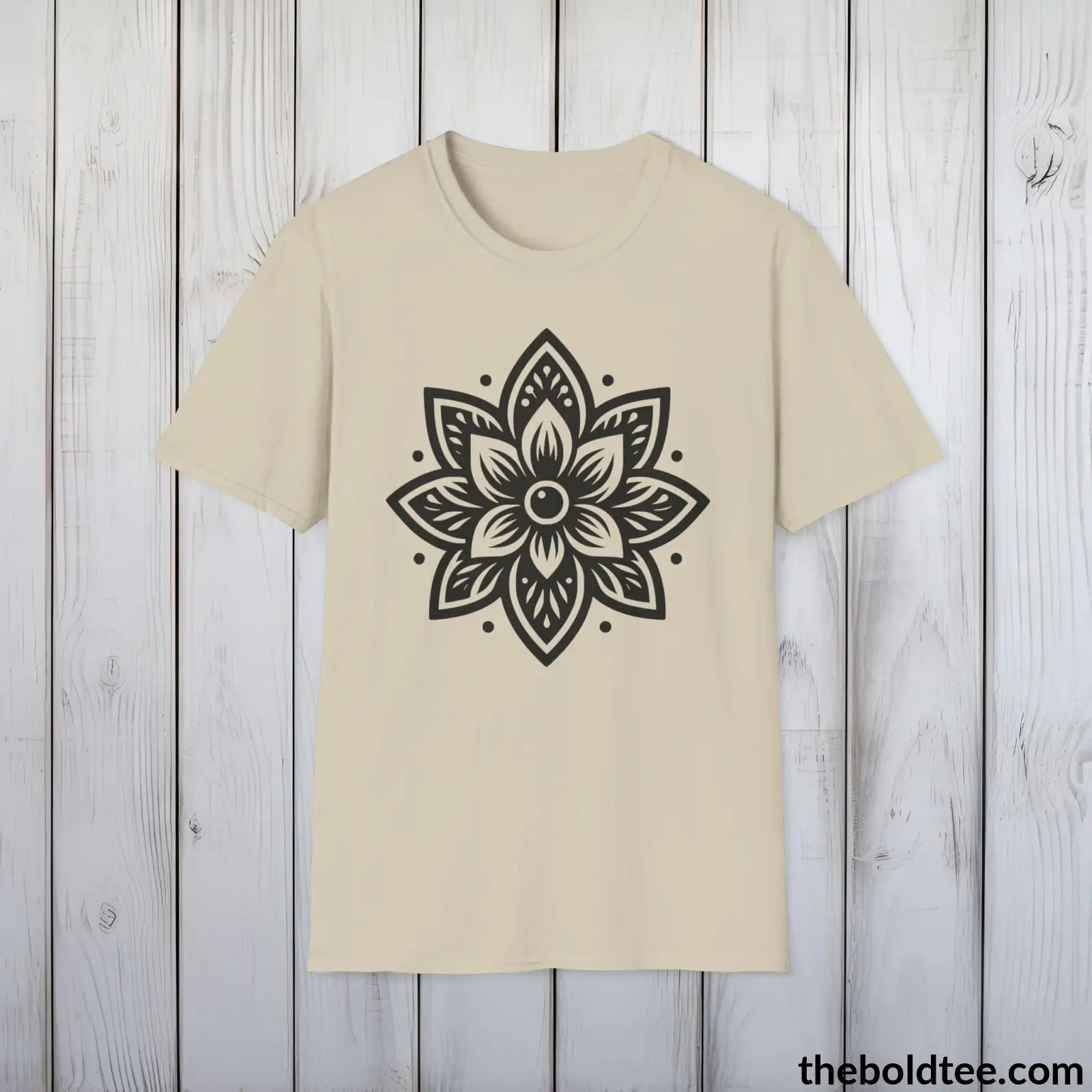 T-Shirt Sand / S Peaceful Yoga Tee - Sustainable & Soft Cotton Crewneck Unisex T-Shirt - 8 Serene Colors