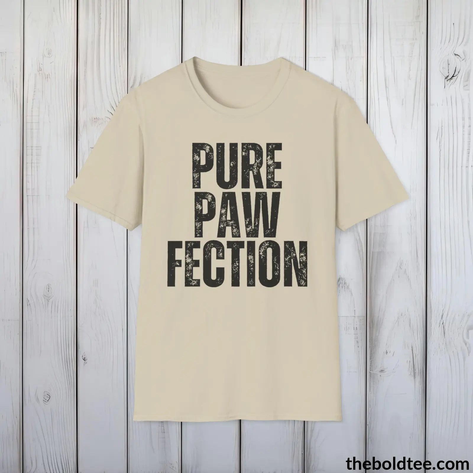 T-Shirt Sand / S PURE PAWFECTION Tee - Sustainable & Soft Cotton Crewneck Unisex T-Shirt - 9 Bold Colors