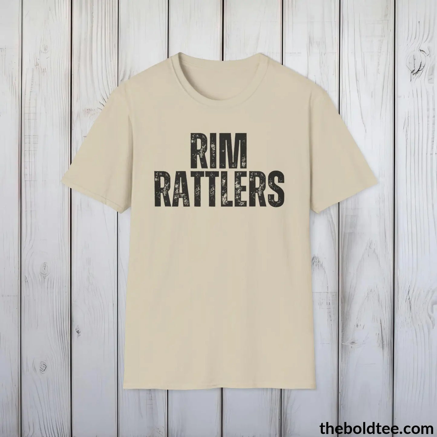 T-Shirt Sand / S RIM RATTLERS Basketball Tee - Sustainable & Soft Cotton Crewneck Unisex T-Shirt - 9 Bold Colors