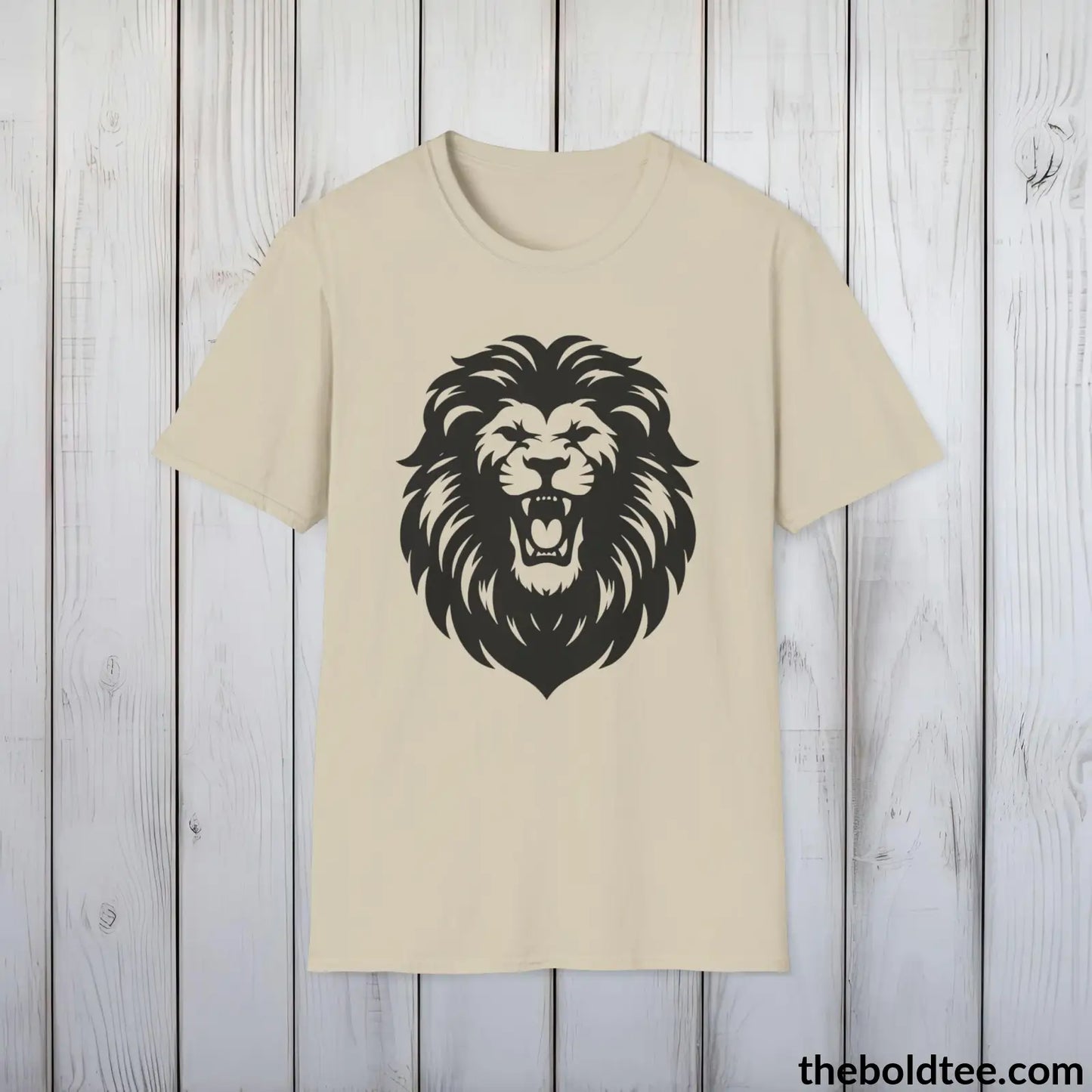 T-Shirt Sand / S Roaring Lion Tee - Bold Urban Cotton T-Shirt - 9 Bright Colors Available