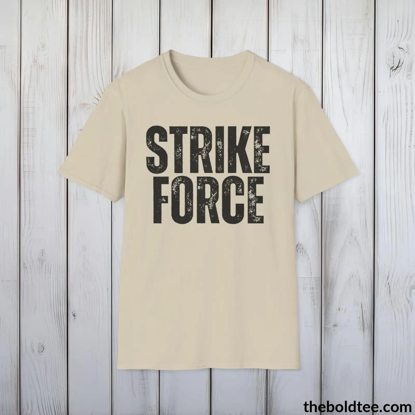 T-Shirt Sand / S STRIKE FORCE Military Tee - Strong & Versatile Cotton Crewneck T-Shirt - 9 Bold Colors