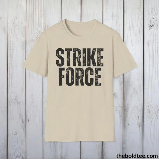T-Shirt Sand / S STRIKE FORCE Military Tee - Strong & Versatile Cotton Crewneck T-Shirt - 9 Bold Colors