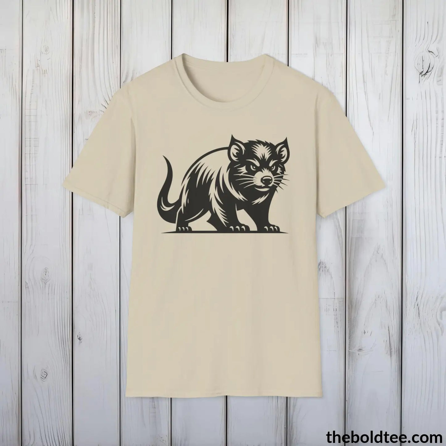 T-Shirt Sand / S Tazmanian Devil Tee - Casual, Sustainable & Soft Cotton Crewneck Unisex T-Shirt - 9 Bold Colors