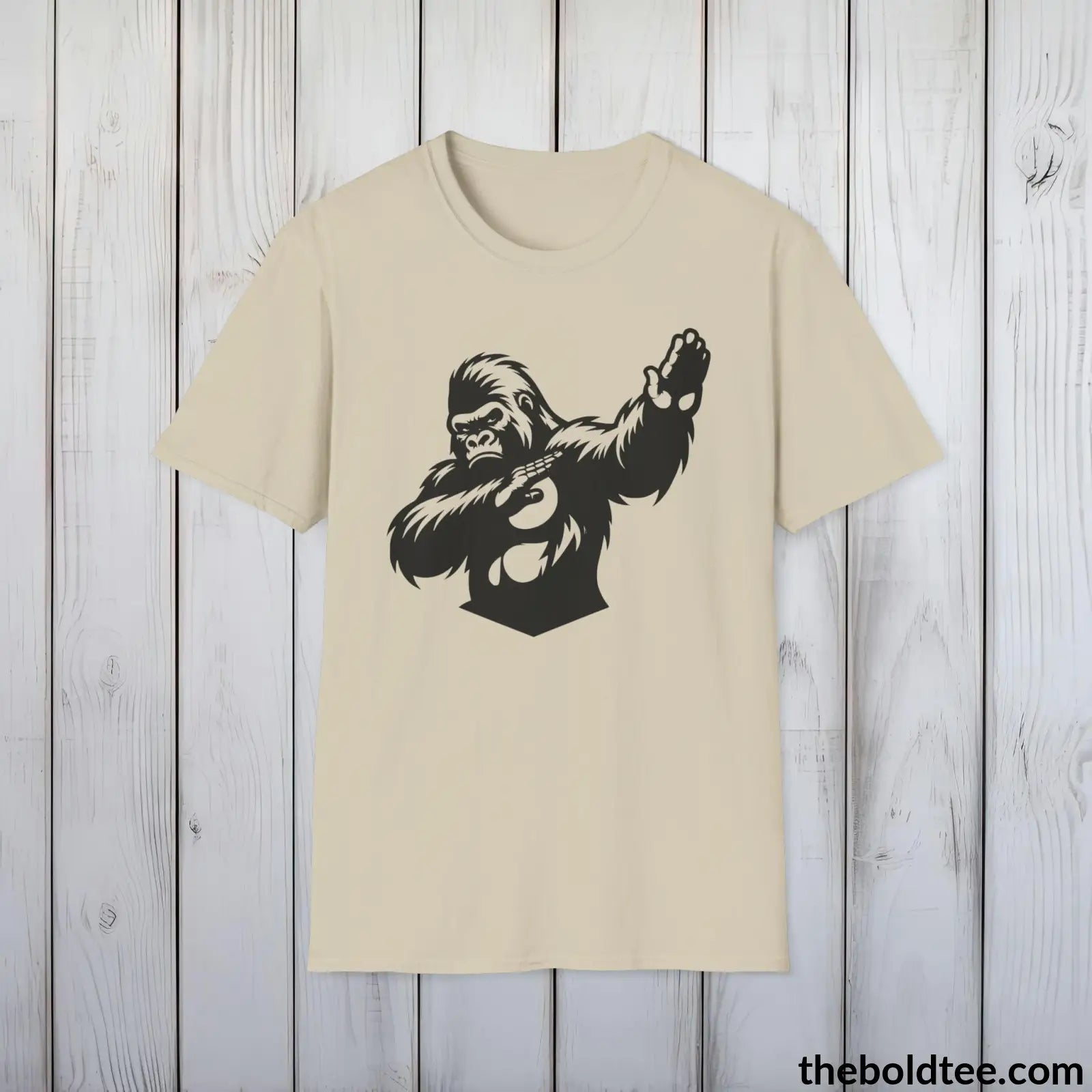 T-Shirt Sand / S The Bold Gorilla Dap Tee - Casual, Sustainable & Soft Cotton Crewneck Unisex T-Shirt - in 9 Bold Colors