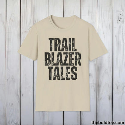 T-Shirt Sand / S TRAILBLAZER TALES Hiking Tee - Sustainable & Soft Cotton Crewneck Unisex T-Shirt - 8 Trendy Colors