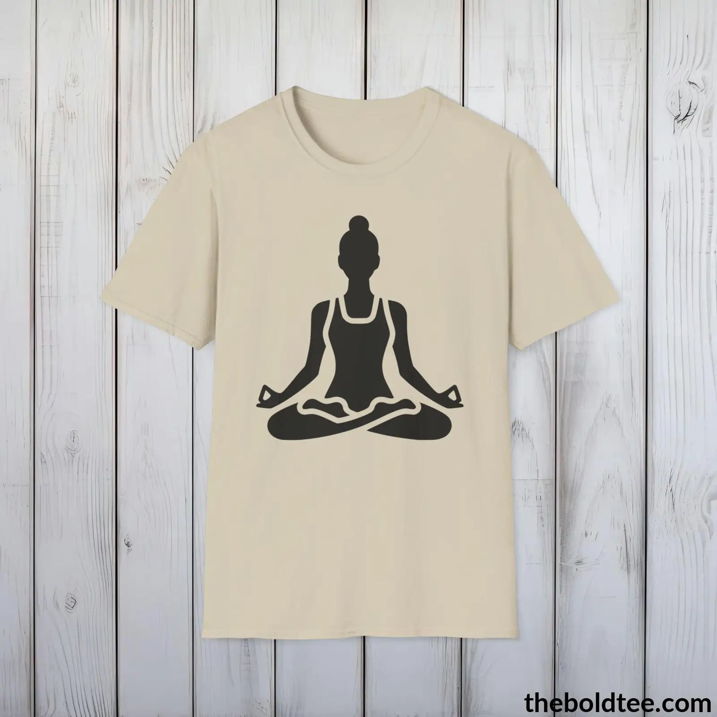 T-Shirt Sand / S Yoga Tee - Sustainable & Soft Cotton Crewneck Unisex T-Shirt - 9 Bold Colors