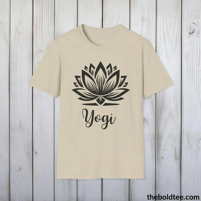 T-Shirt Sand / S Yogi Tee - Sustainable & Soft Cotton Crewneck Unisex T-Shirt - 9 Bold Colors