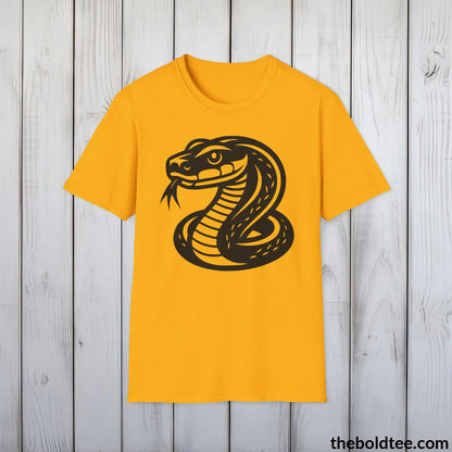 T-Shirt Snake Tee - Casual, Sustainable & Soft Cotton Crewneck Unisex T-Shirt - in 9 Bold Colors