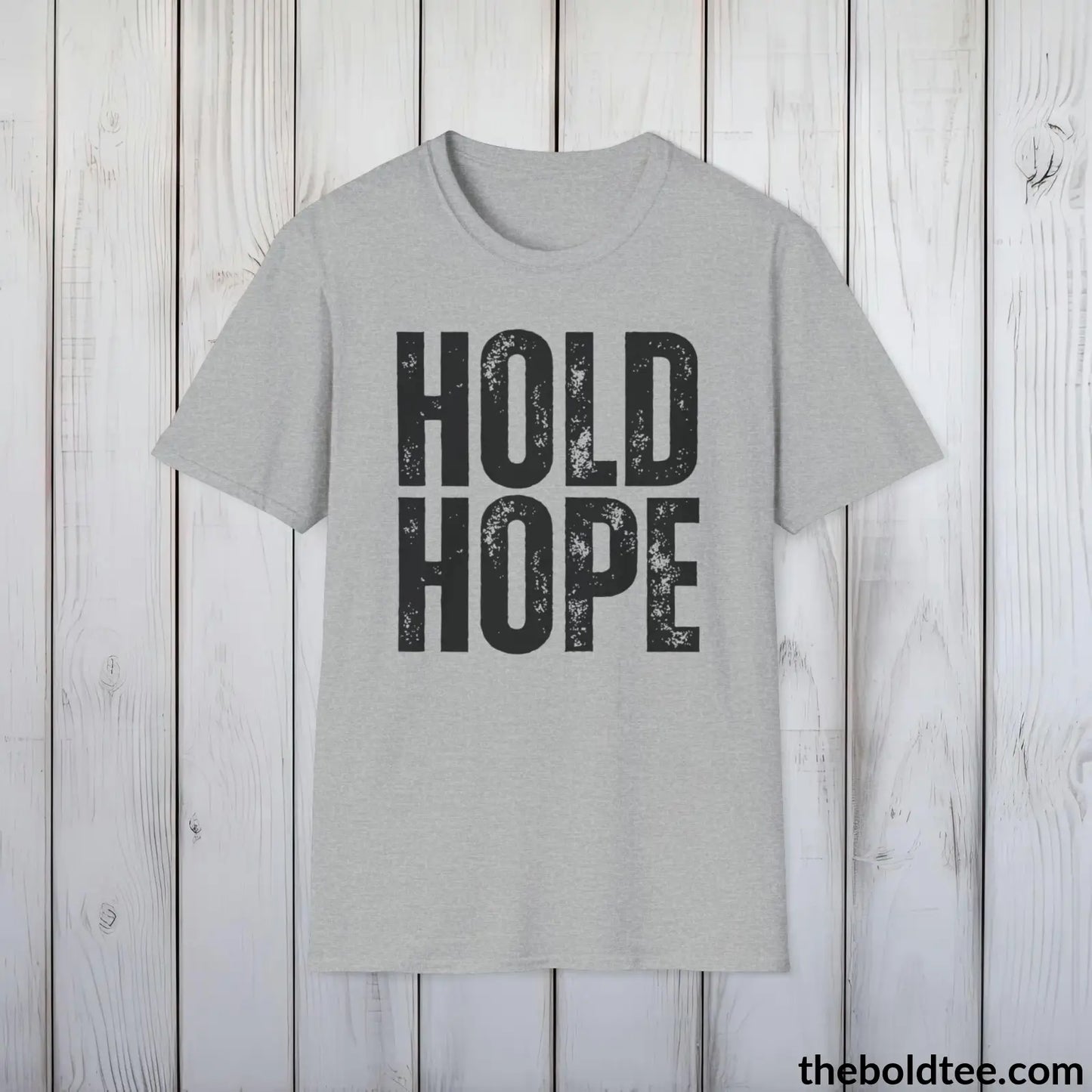 T-Shirt Sport Grey / S HOLD HOPE Mental Health Awareness Tee - Soft Cotton Crewneck Unisex T-Shirt - 8 Trendy Colors