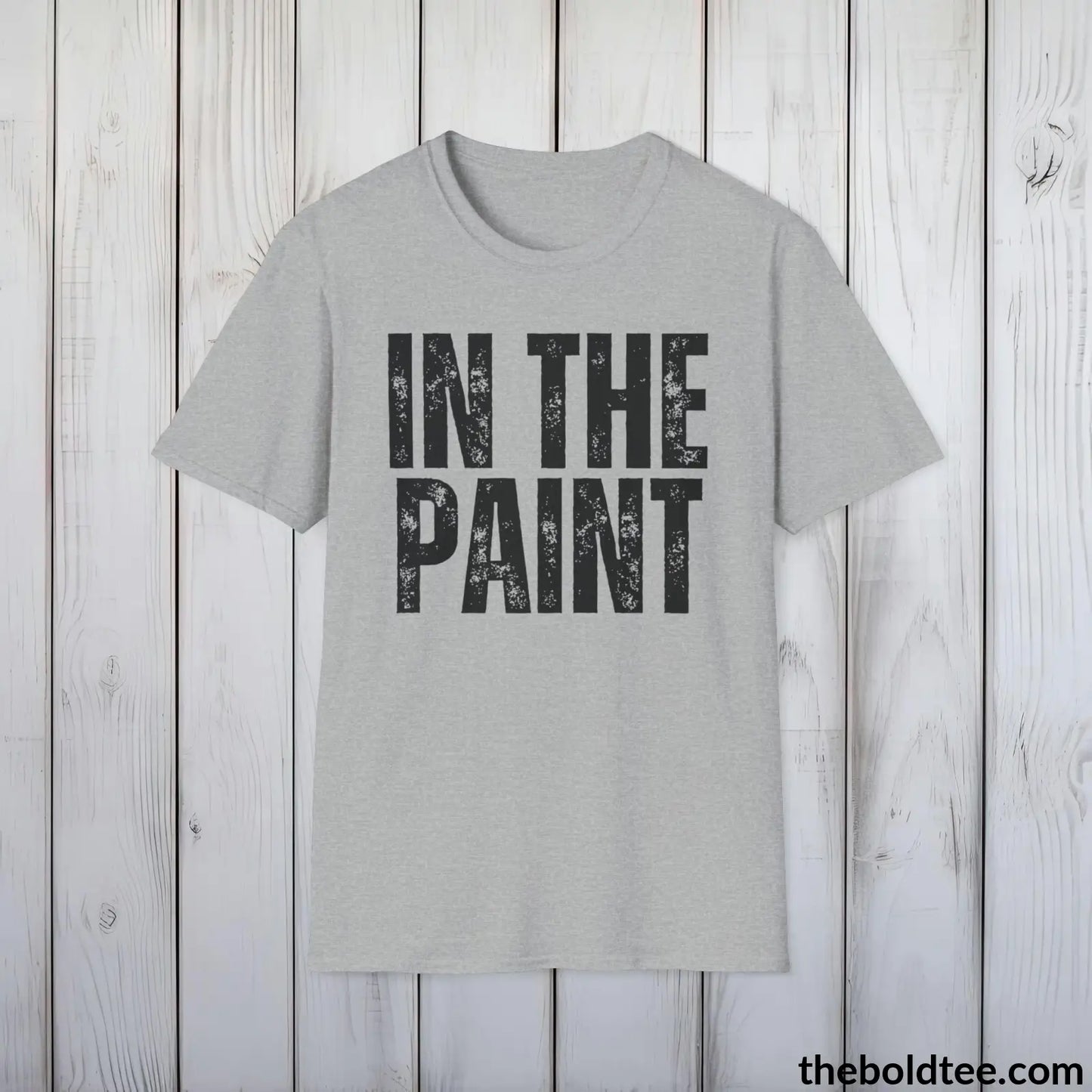 T-Shirt Sport Grey / S IN THE PAINT Basketball Tee - Sustainable & Soft Cotton Crewneck Unisex T-Shirt - 9 Bold Colors