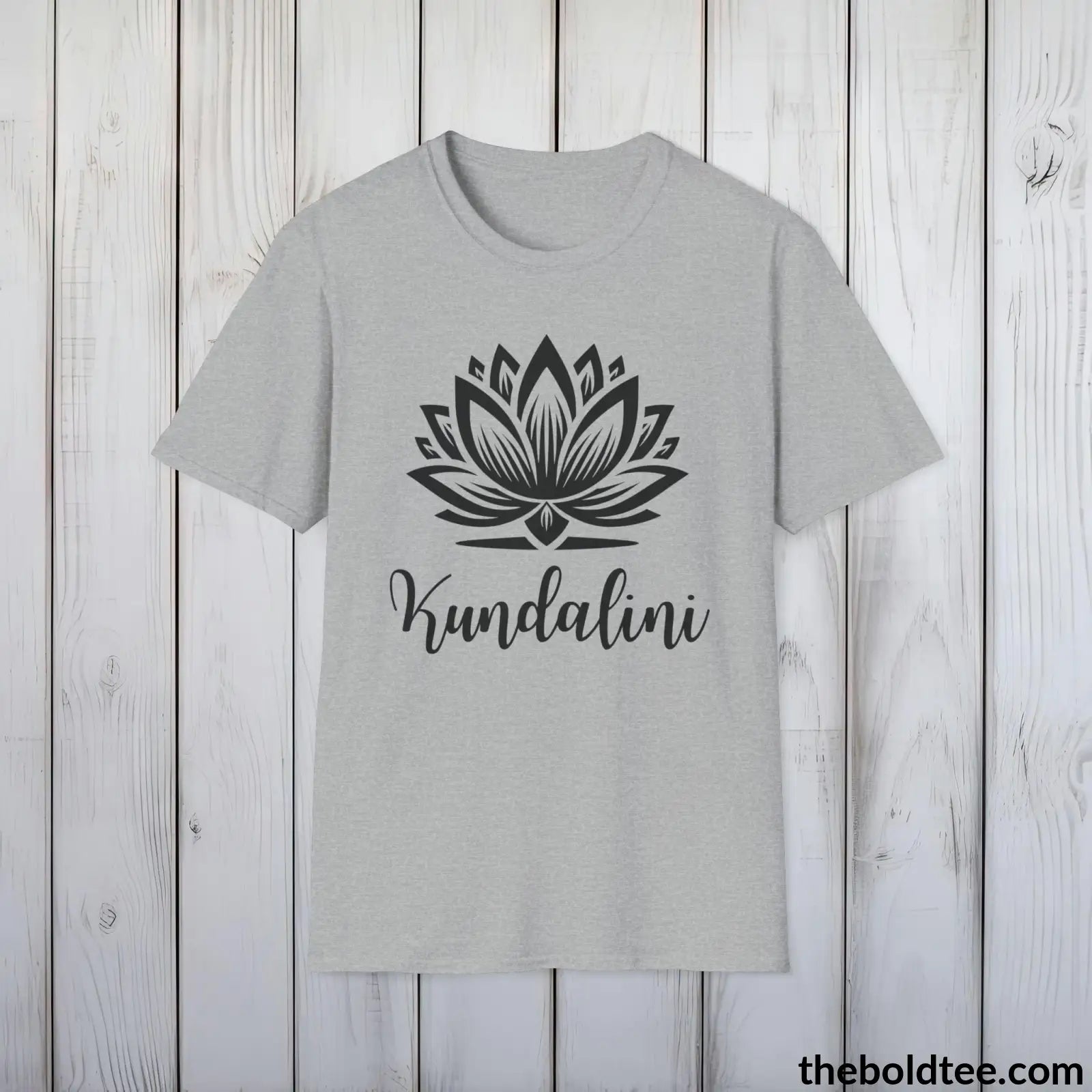 T-Shirt Sport Grey / S Kundalini Yoga Tee - Sustainable & Soft Cotton Crewneck Unisex T-Shirt - 9 Bold Colors