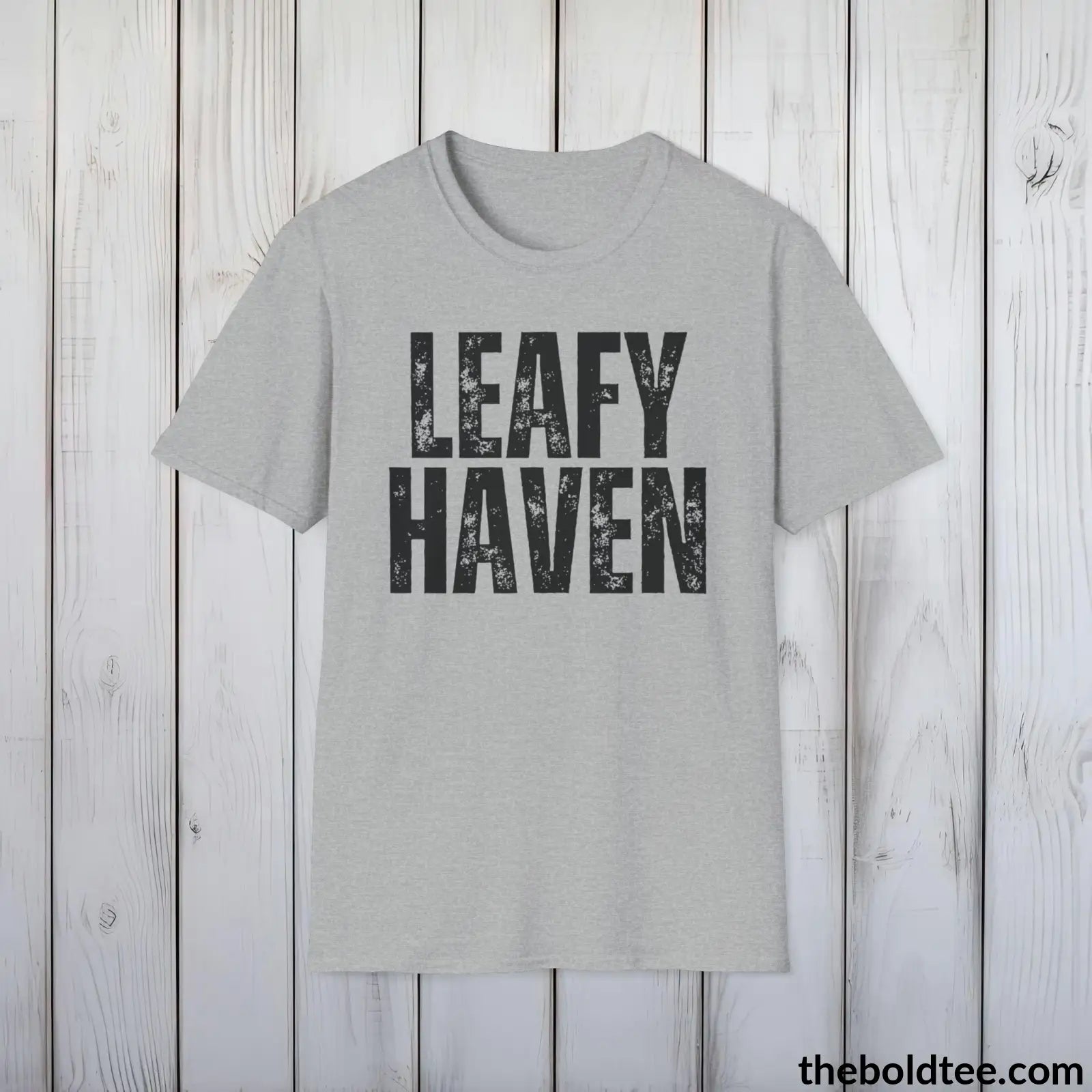 T-Shirt Sport Grey / S LEAFY HAVEN Gardening Tee - Soft & Strong Cotton Crewneck Unisex T-Shirt - 8 Trendy Colors