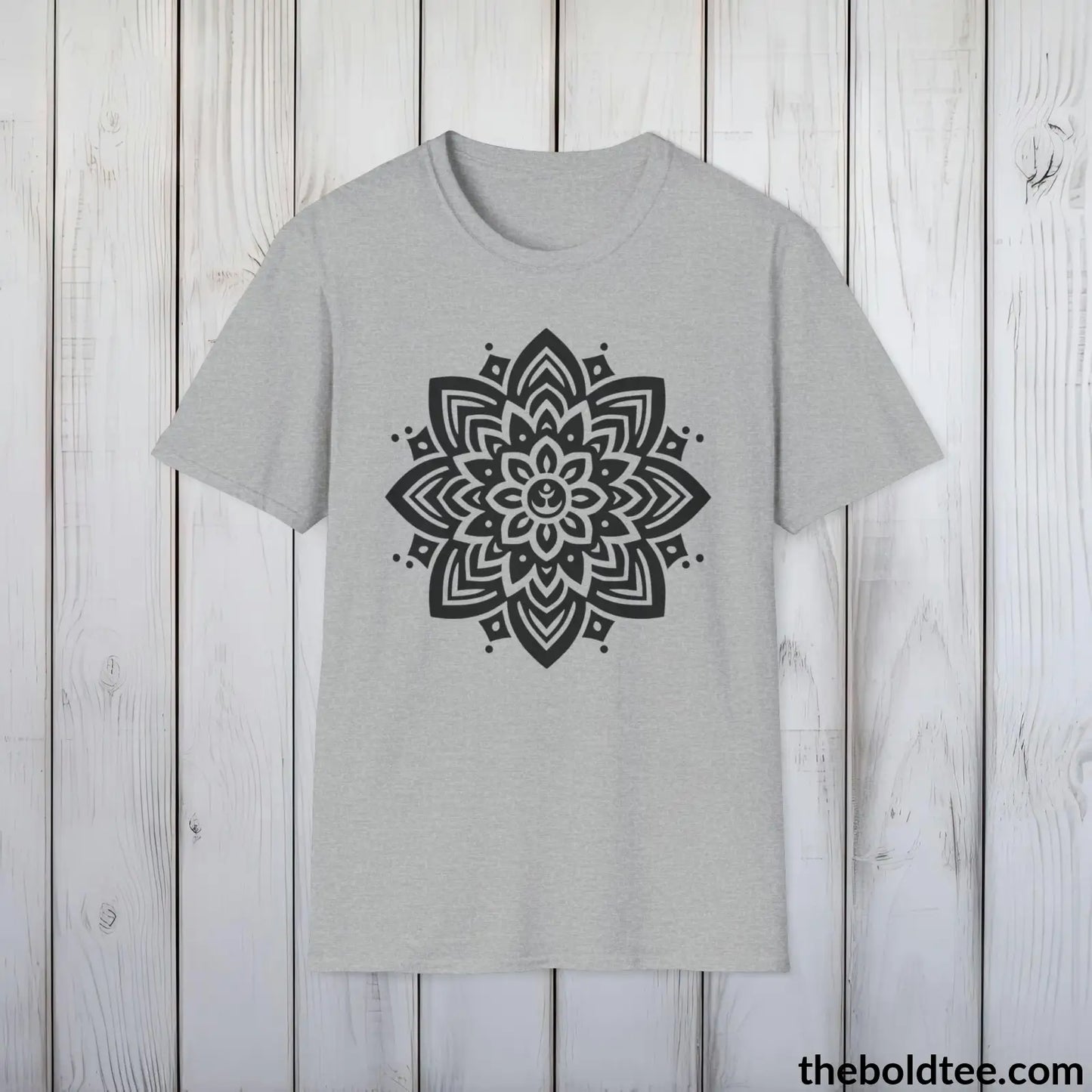 T-Shirt Sport Grey / S Peaceful Yoga Tee - Sustainable & Soft Cotton Crewneck Unisex T-Shirt - 8 Serene Colors