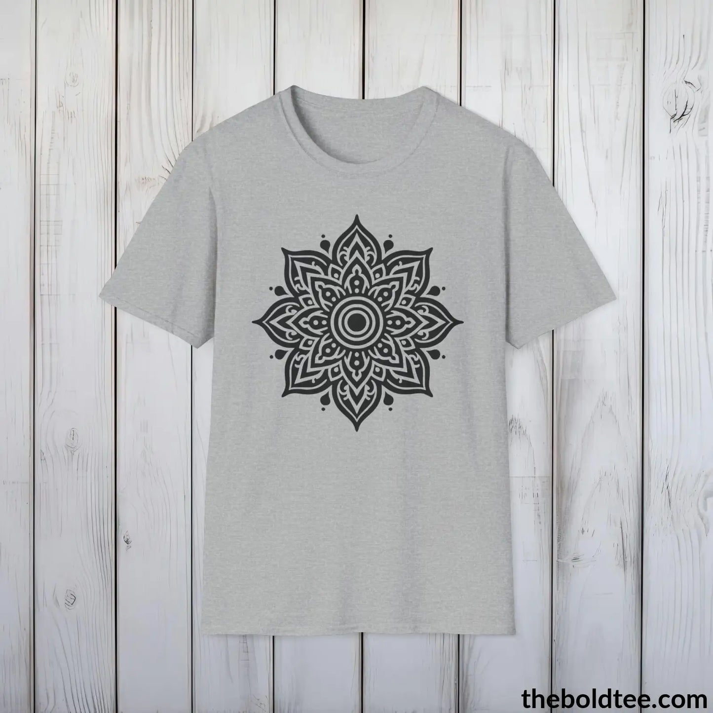 T-Shirt Sport Grey / S Peaceful Yoga Tee - Sustainable & Soft Cotton Crewneck Unisex T-Shirt - 8 Serene Colors