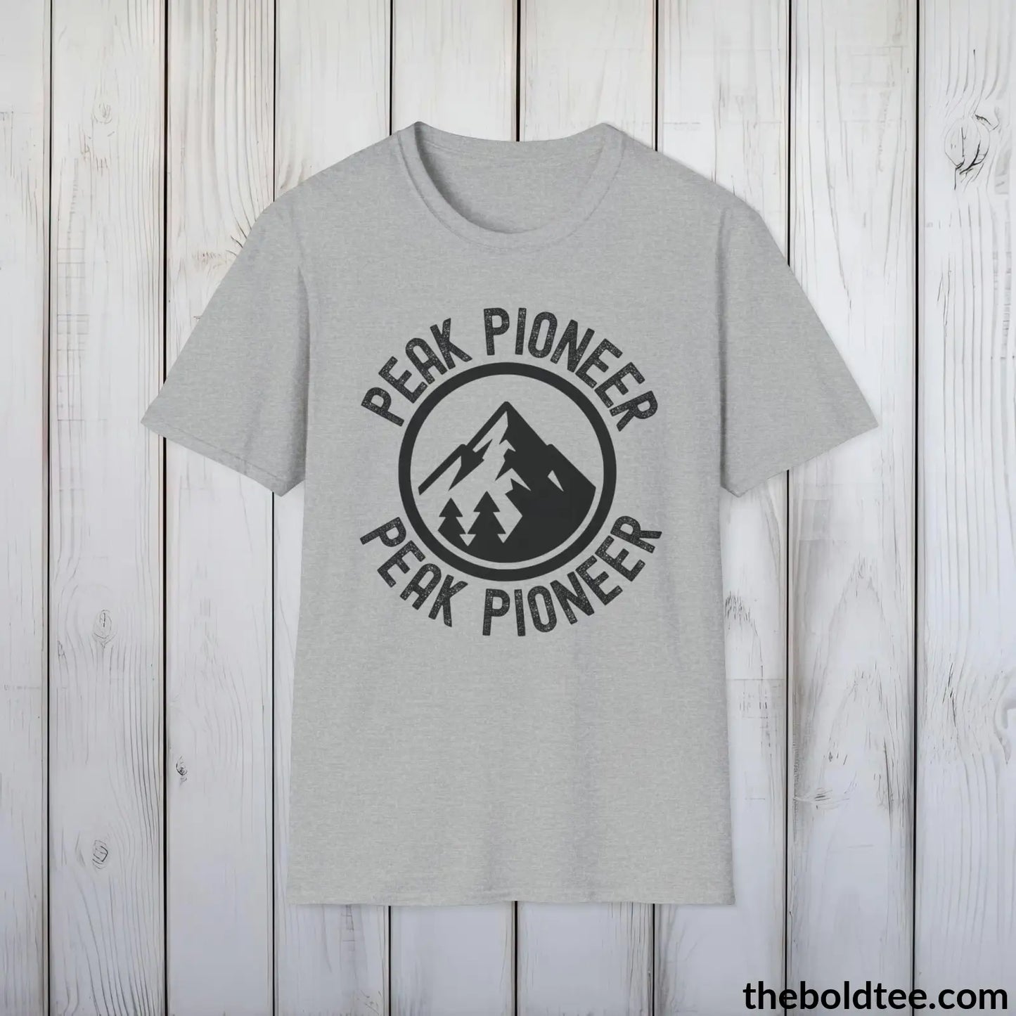 T-Shirt Sport Grey / S PEAK PIONEER Hiking Tee - Sustainable & Soft Cotton Crewneck Unisex T-Shirt - 8 Trendy Colors