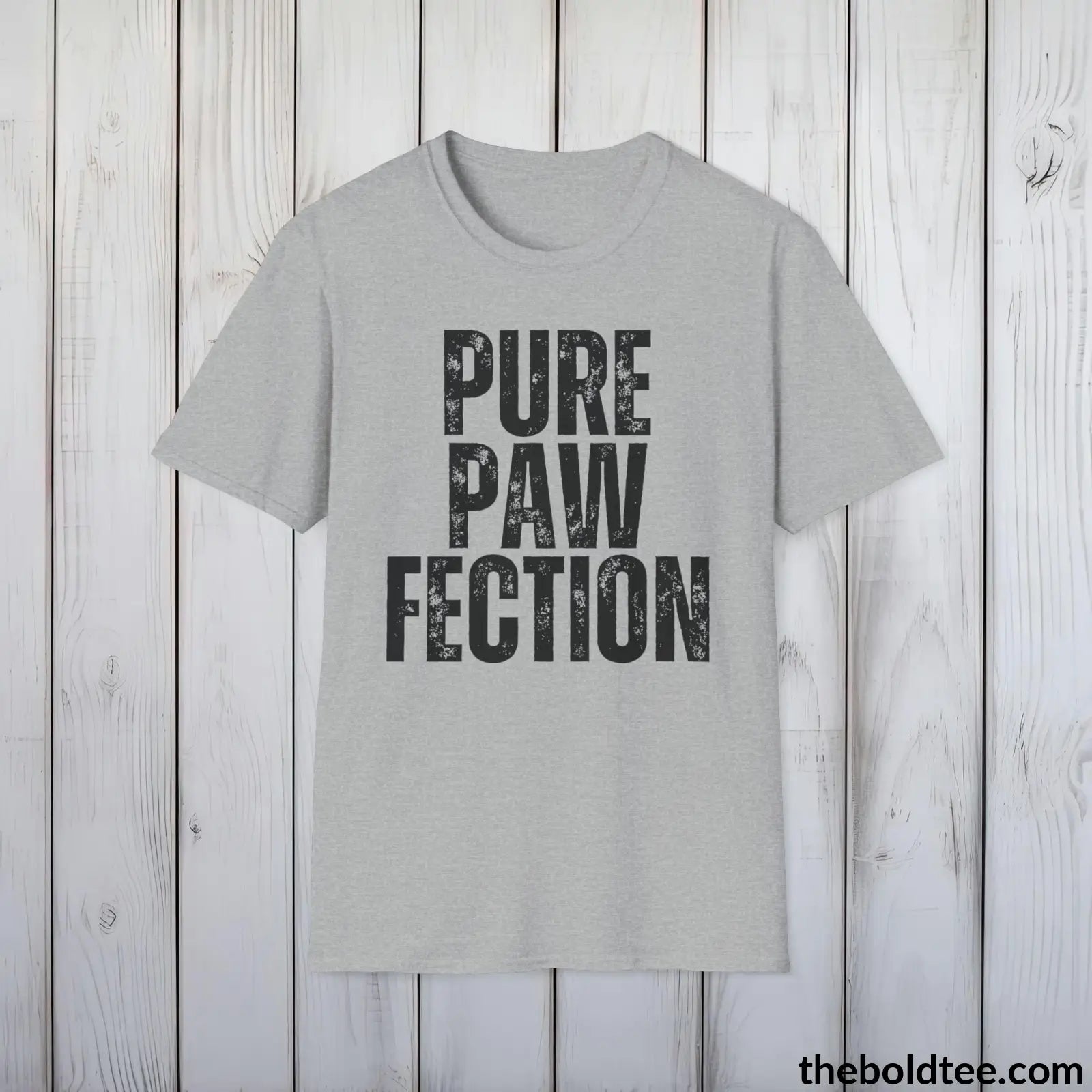 T-Shirt Sport Grey / S PURE PAWFECTION Tee - Sustainable & Soft Cotton Crewneck Unisex T-Shirt - 9 Bold Colors