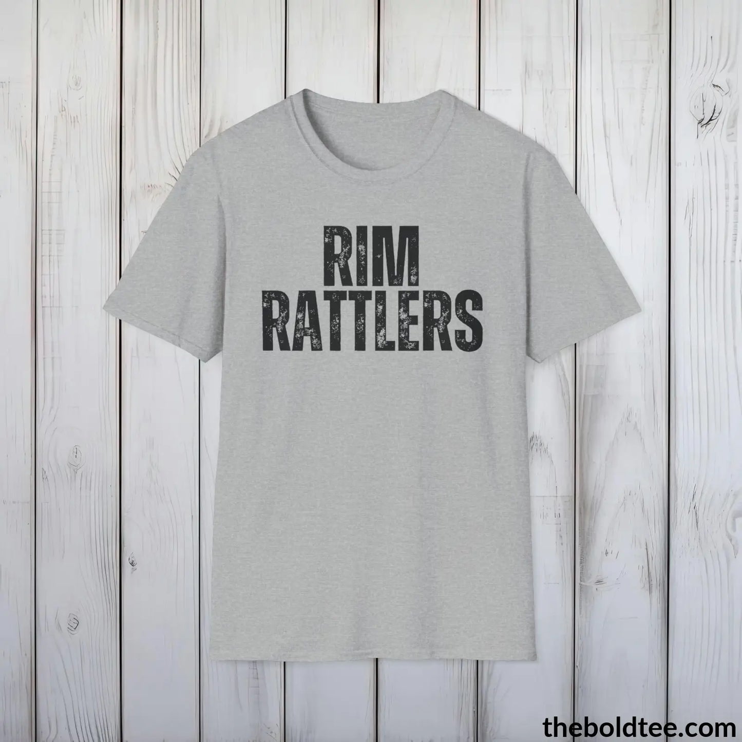 T-Shirt Sport Grey / S RIM RATTLERS Basketball Tee - Sustainable & Soft Cotton Crewneck Unisex T-Shirt - 9 Bold Colors