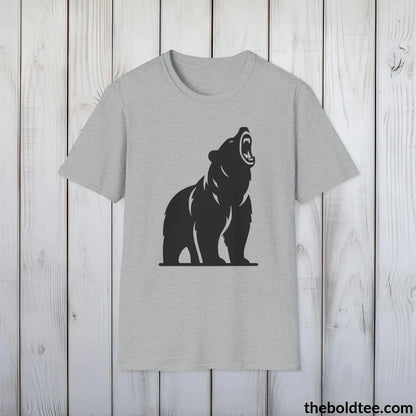 T-Shirt Sport Grey / S Roaring Bear Tee - Bold Urban Cotton T-Shirt - 9 Bright Colors Available