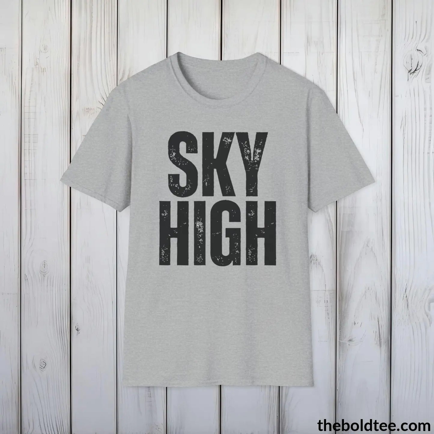 T-Shirt Sport Grey / S SKY HIGH Basketball Tee - Sustainable & Soft Cotton Crewneck Unisex T-Shirt - 9 Bold Colors