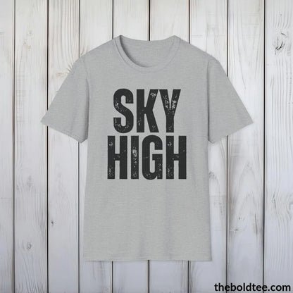 T-Shirt Sport Grey / S SKY HIGH Basketball Tee - Sustainable & Soft Cotton Crewneck Unisex T-Shirt - 9 Bold Colors