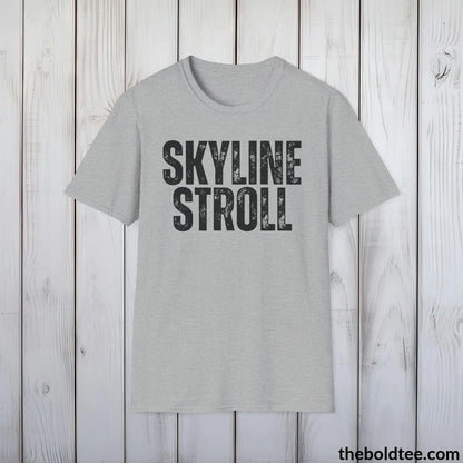 T-Shirt Sport Grey / S SKYLINE STROLL Hiking Tee - Sustainable & Soft Cotton Crewneck Unisex T-Shirt - 8 Trendy Colors