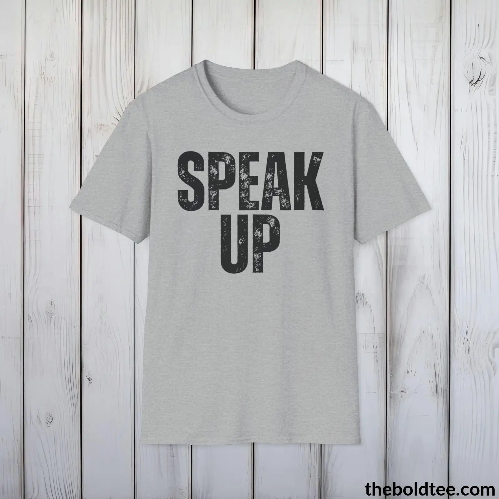 T-Shirt Sport Grey / S SPEAK UP Mental Health Awareness Tee - Soft Cotton Crewneck Unisex T-Shirt - 8 Trendy Colors