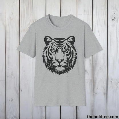 T-Shirt Sport Grey / S Tiger Tee - Casual, Sustainable & Soft Cotton Crewneck Unisex T-Shirt - in 9 Bold Colors