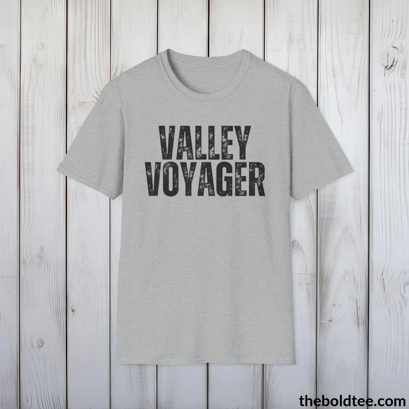 T-Shirt Sport Grey / S VALLEY VOYAGER Hiking Tee - Sustainable & Soft Cotton Crewneck Unisex T-Shirt - 8 Trendy Colors