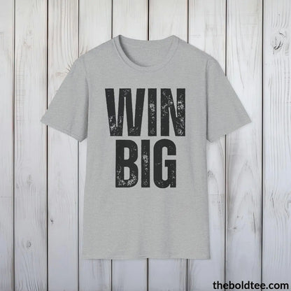 T-Shirt Sport Grey / S WIN BIG Basketball Tee - Sustainable & Soft Cotton Crewneck Unisex T-Shirt - 9 Bold Colors