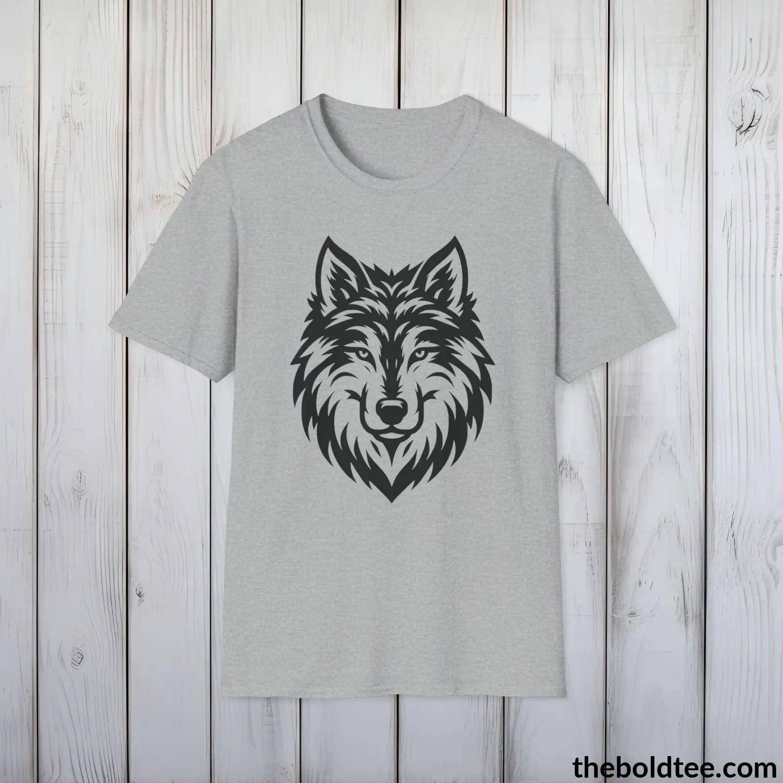 T-Shirt Sport Grey / S Wolf Tee - Casual, Sustainable & Soft Cotton Crewneck Unisex T-Shirt - in 9 Bold Colors