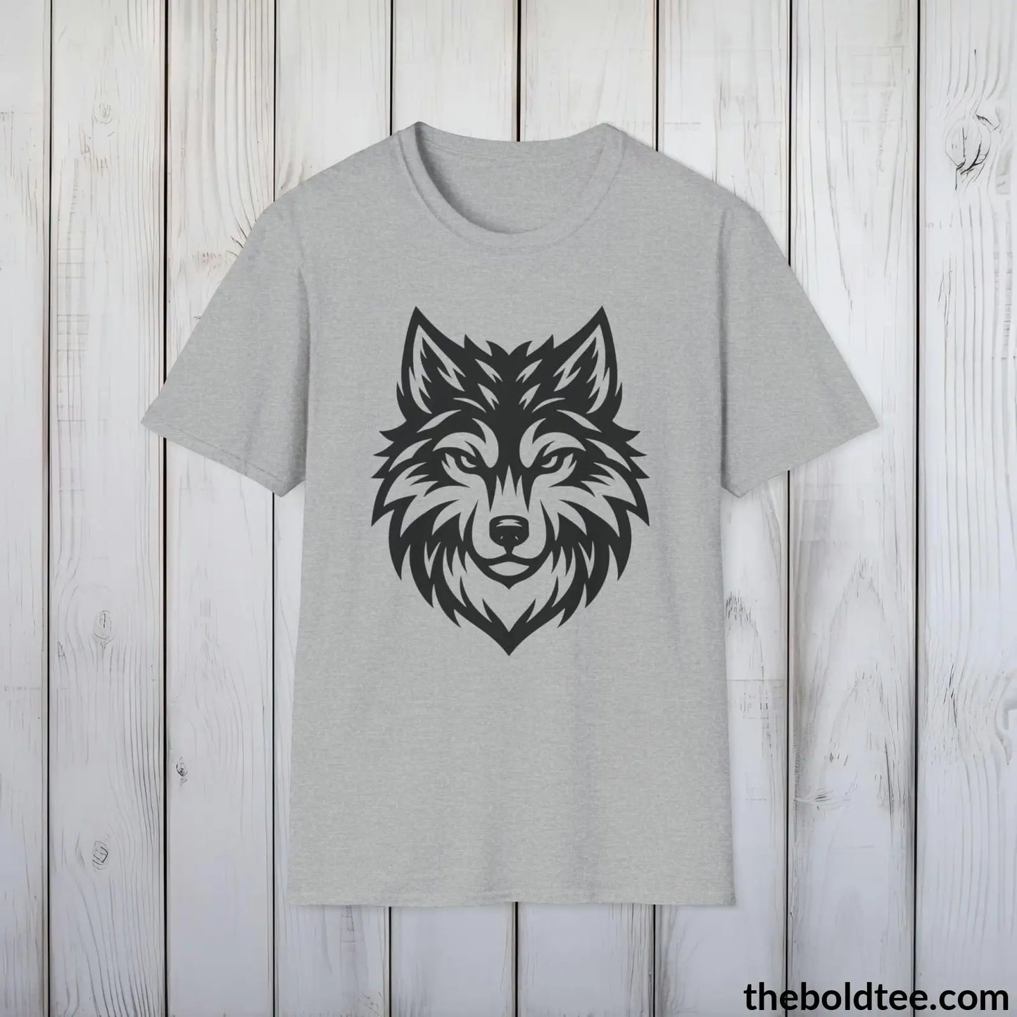 T-Shirt Sport Grey / S Wolf Tee - Casual, Sustainable & Soft Cotton Crewneck Unisex T-Shirt - in 9 Bold Colors