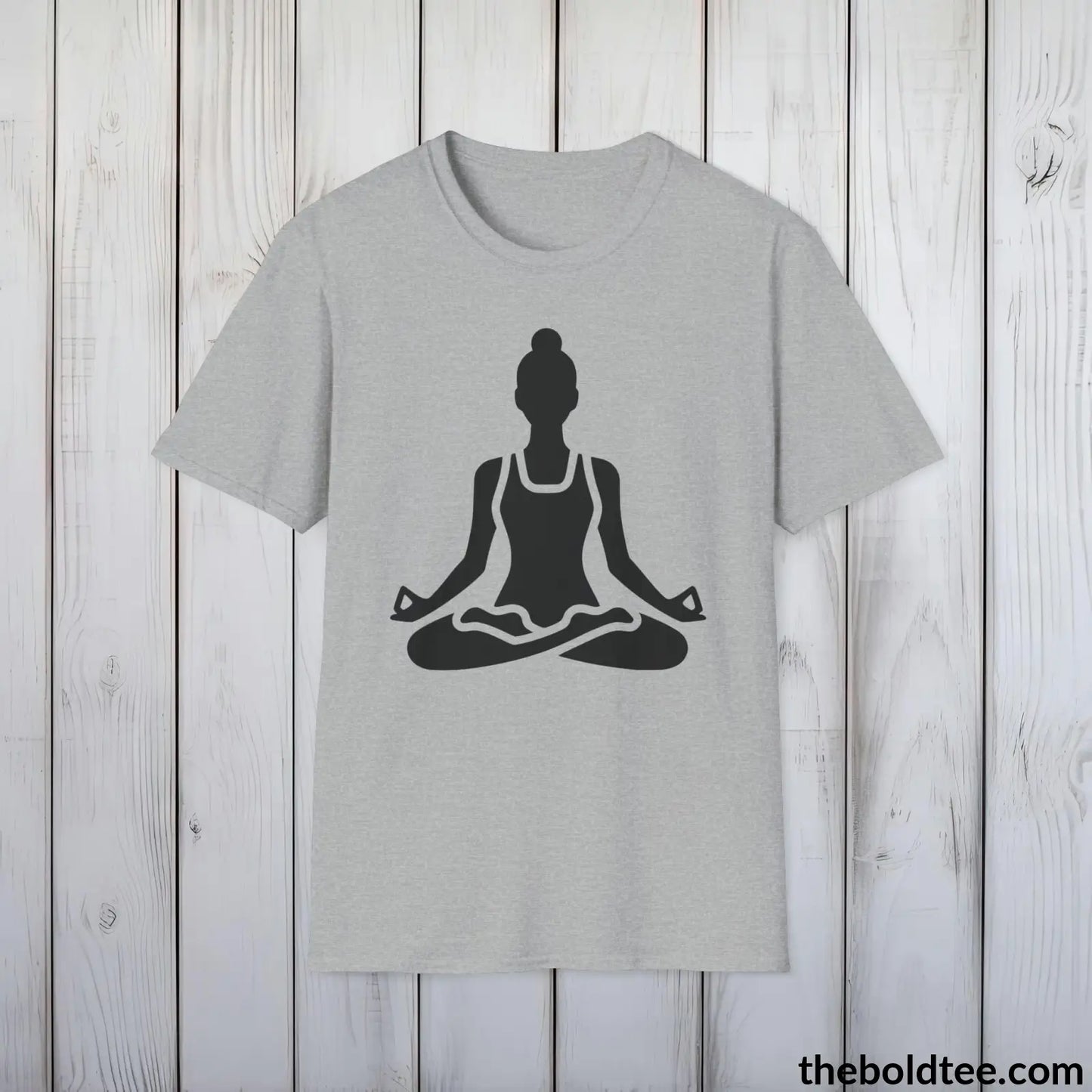 T-Shirt Sport Grey / S Yoga Tee - Sustainable & Soft Cotton Crewneck Unisex T-Shirt - 9 Bold Colors