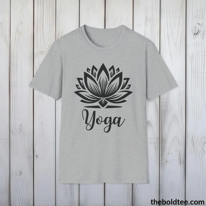 T-Shirt Sport Grey / S Yoga Tee - Sustainable & Soft Cotton Crewneck Unisex T-Shirt - 9 Bold Colors