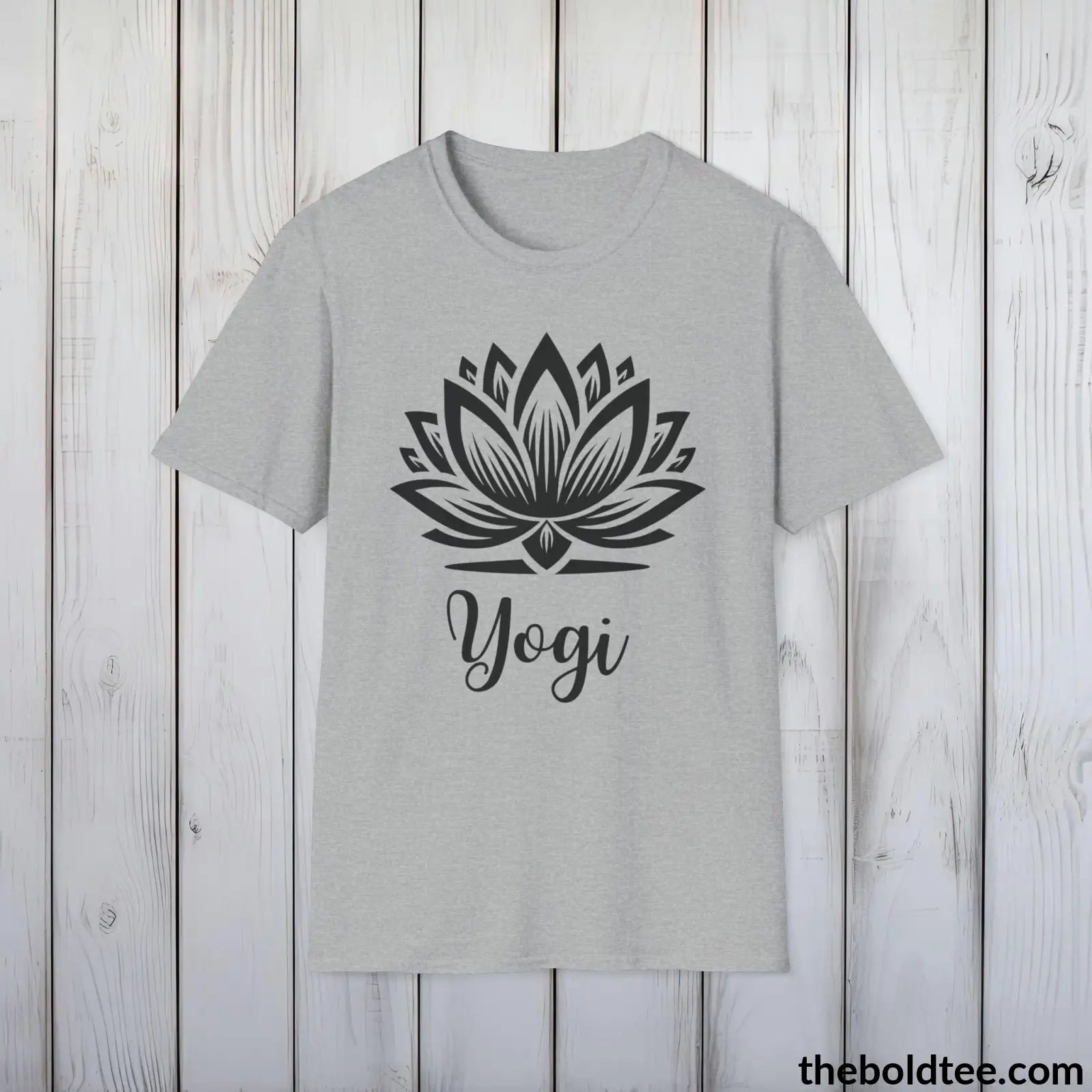 T-Shirt Sport Grey / S Yogi Tee - Sustainable & Soft Cotton Crewneck Unisex T-Shirt - 9 Bold Colors