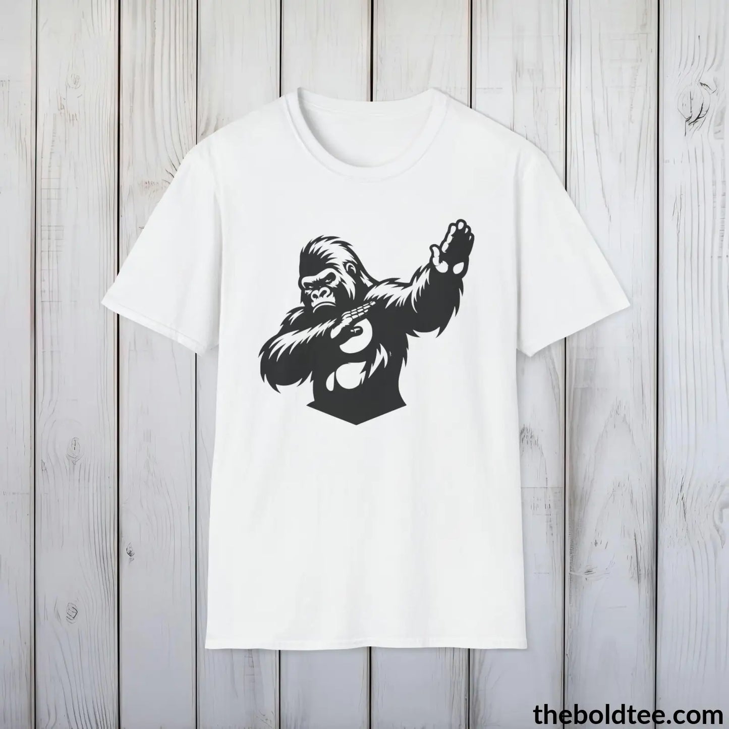 T-Shirt The Bold Gorilla Dap Tee - Casual, Sustainable & Soft Cotton Crewneck Unisex T-Shirt - in 9 Bold Colors