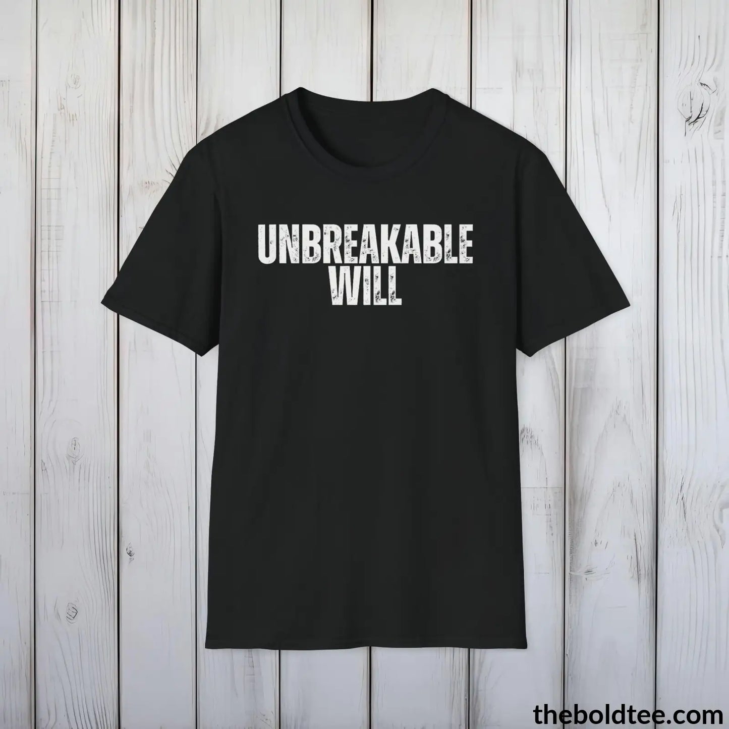 T-Shirt UNBREAKABLE WILL Military Tee - Strong & Versatile Cotton Crewneck T-Shirt - 9 Bold Colors