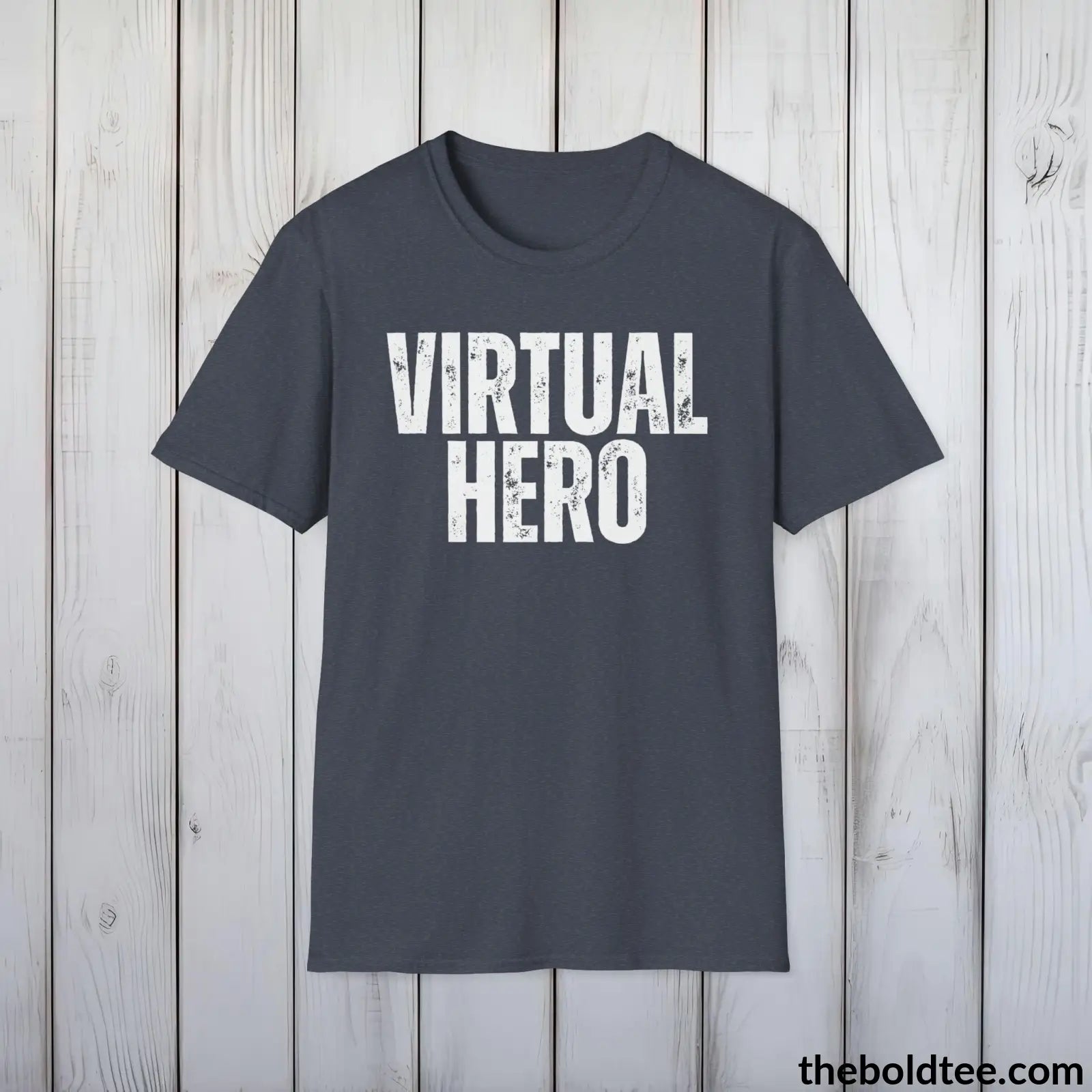 T-Shirt VIRTUAL HERO Gamer Tee - Sustainable & Soft Cotton Crewneck Unisex T-Shirt - 9 Bold Colors