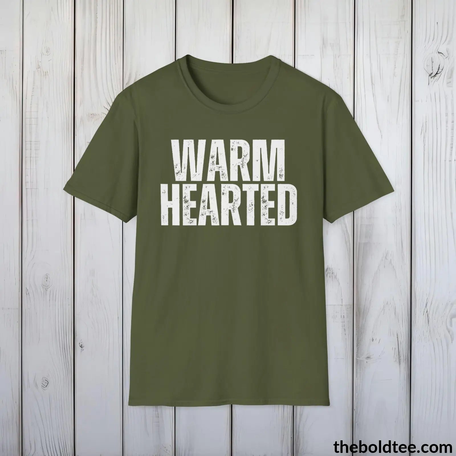 T-Shirt WARMHEARTED Tee - Casual, Sustainable & Soft Cotton Crewneck Unisex T-Shirt - 9 Bold Colors