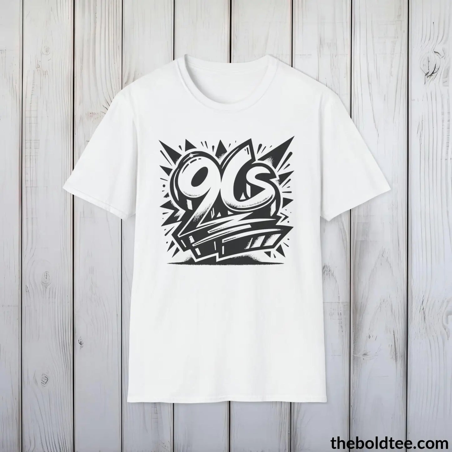 T-Shirt White / S Epic 90s Grafitti Tee - Premium Soft Cotton Crewneck Unisex T-Shirt - 8 Trendy Colors